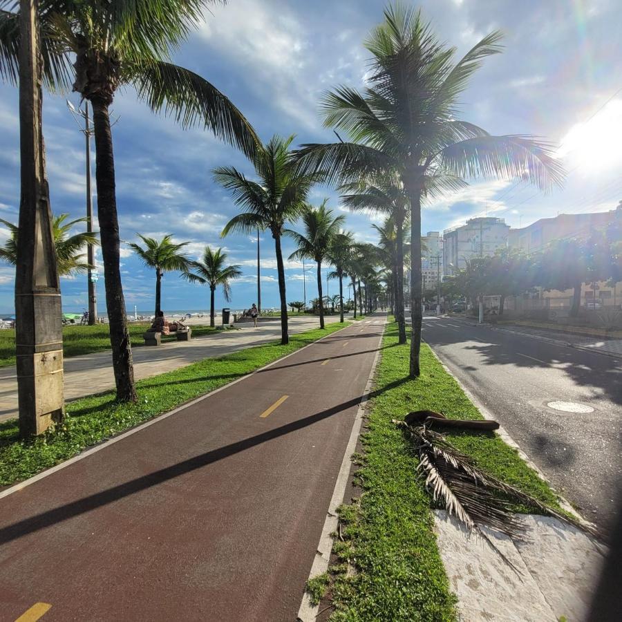 Kitnet Frente Pro Mar Em Vila Caicara, Portaria 24 Hs E Wifi Praia Grande  Exteriör bild