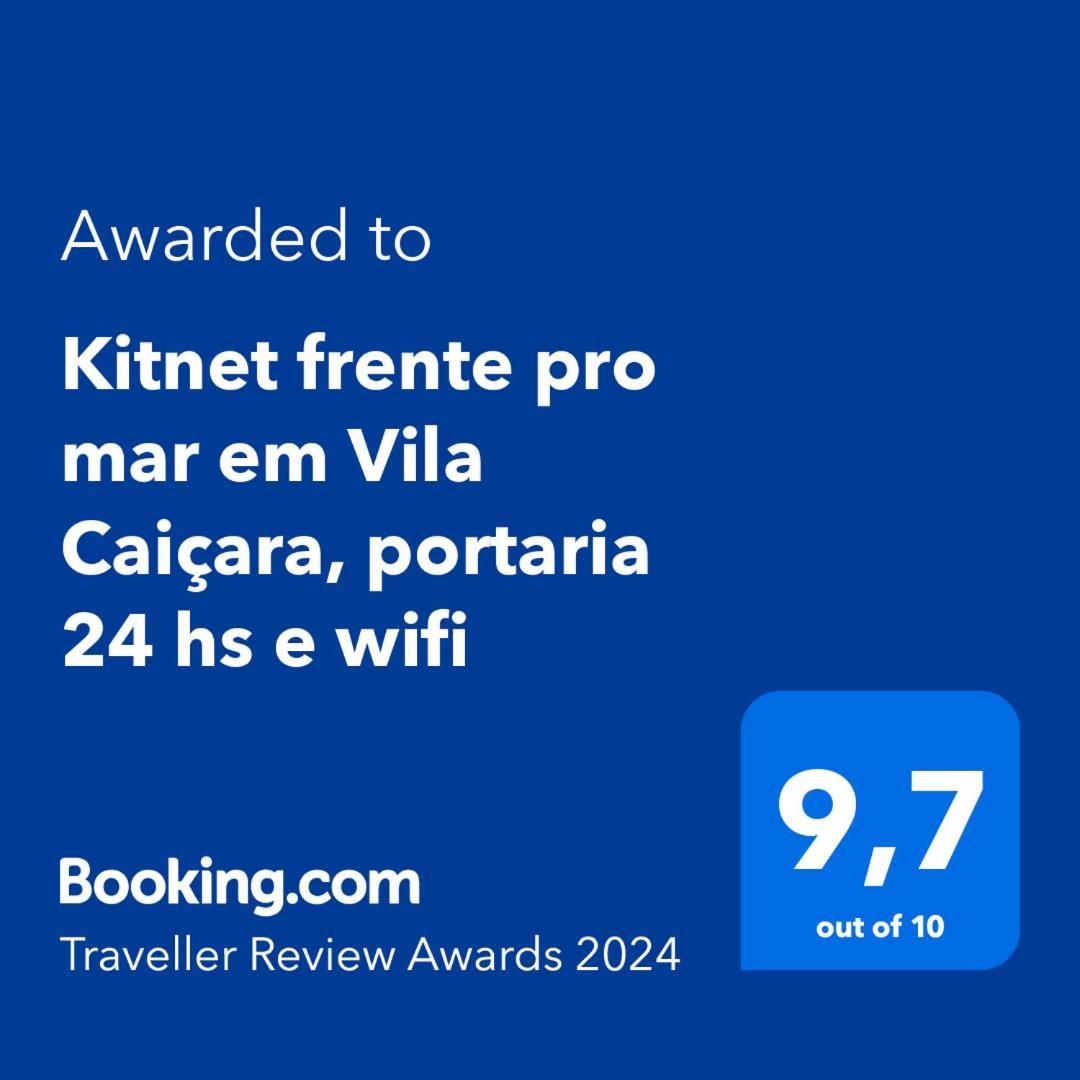 Kitnet Frente Pro Mar Em Vila Caicara, Portaria 24 Hs E Wifi Praia Grande  Exteriör bild